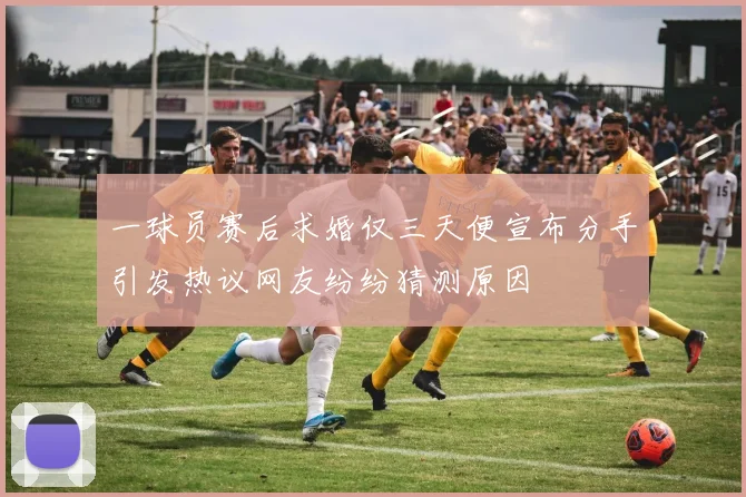 一球员赛后求婚仅三天便宣布分手引发热议网友纷纷猜测原因