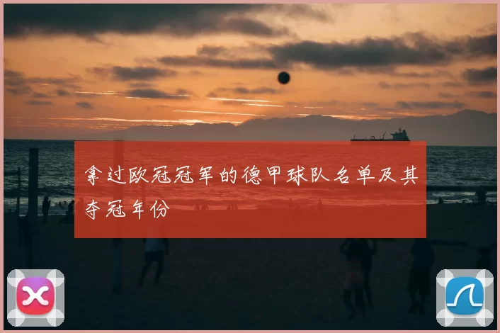拿过欧冠冠军的德甲球队名单及其夺冠年份